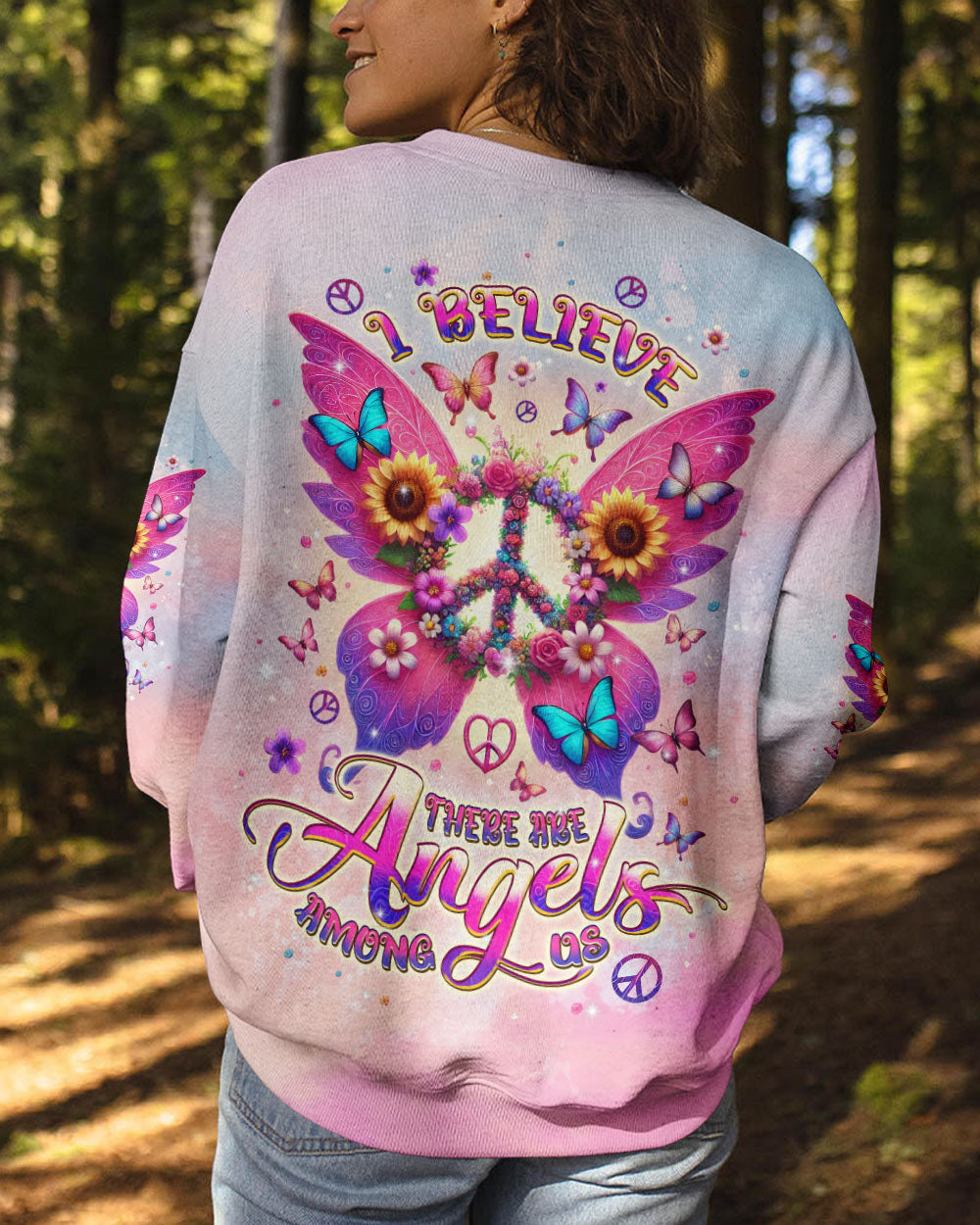 I BELIEVE THERE ARE ANGELS AMONG US WINGS ALL OVER PRINT - TLPQ2709242