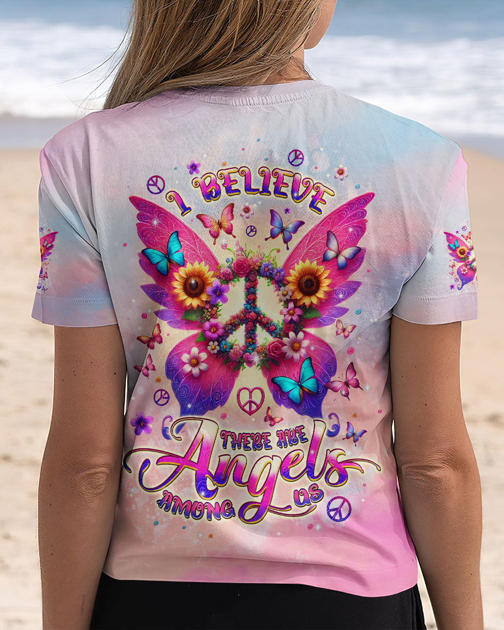 I BELIEVE THERE ARE ANGELS AMONG US WINGS ALL OVER PRINT - TLPQ2709242