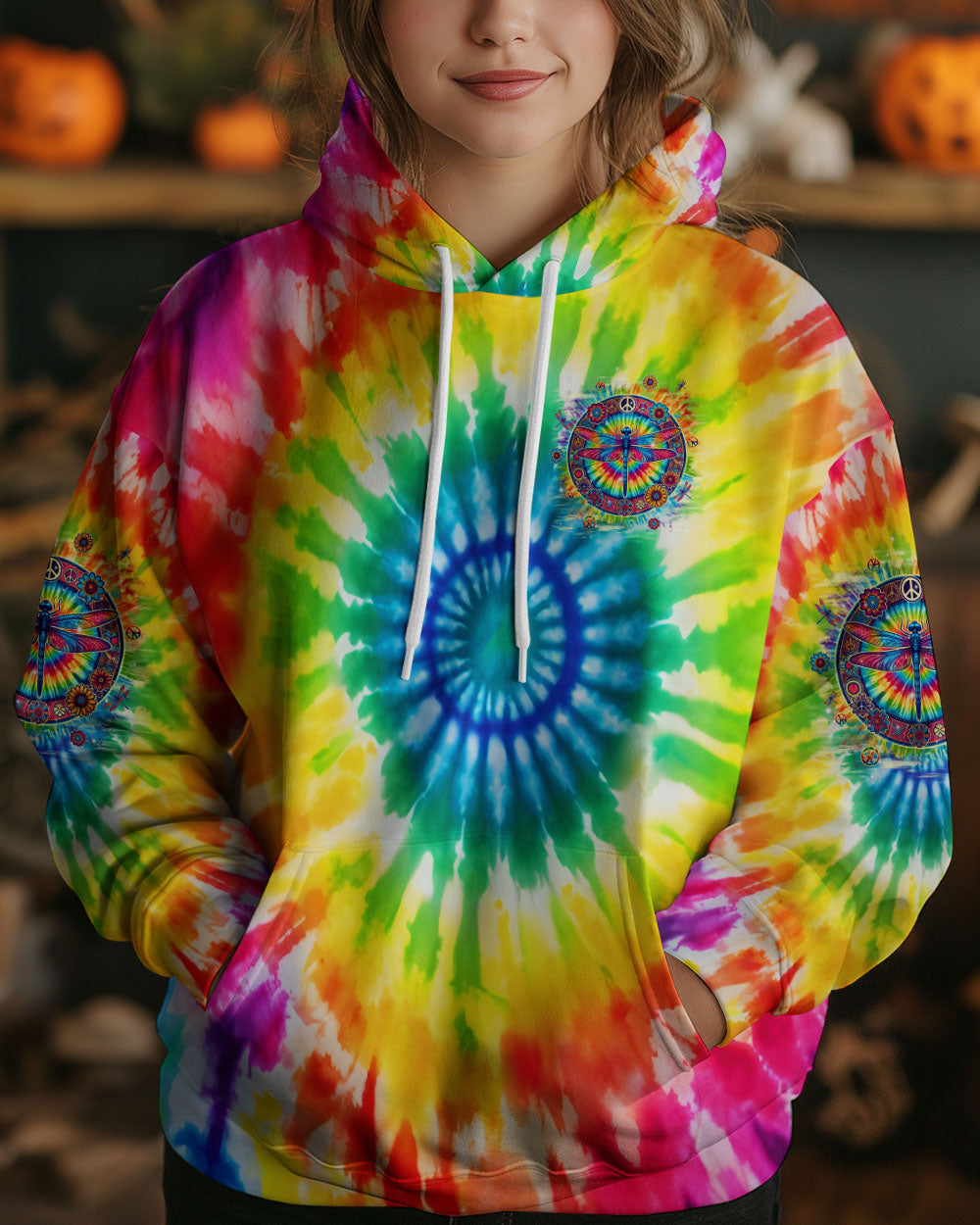 JUST BELIEVE DRAGONFLY TIE DYE ALL OVER PRINT - TLPQ2808242
