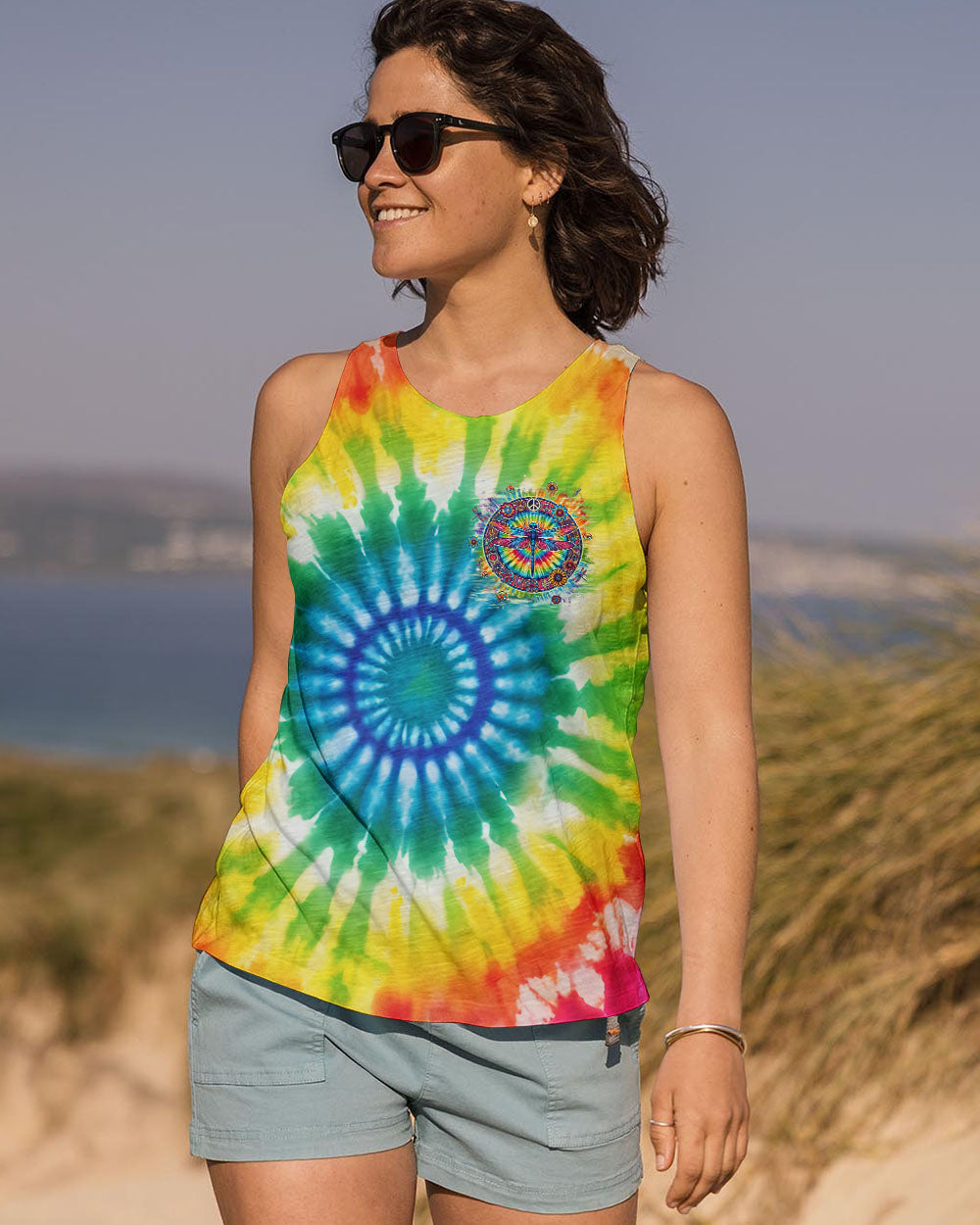 JUST BELIEVE DRAGONFLY TIE DYE ALL OVER PRINT - TLPQ2808242