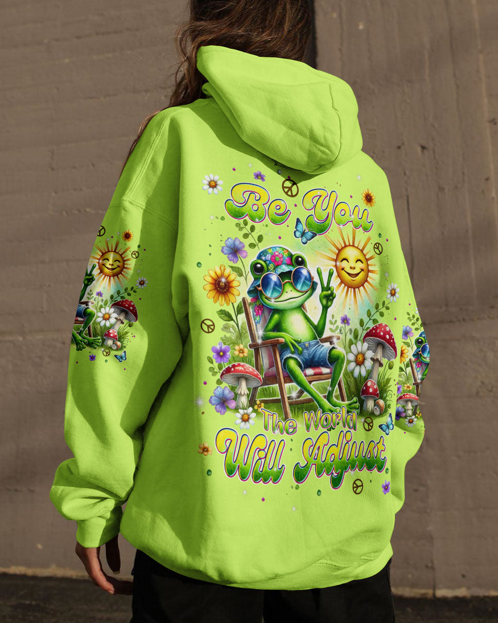 BE YOU THE WORLD WILL ADJUST FROG ALL OVER PRINT - TLPQ3107243
