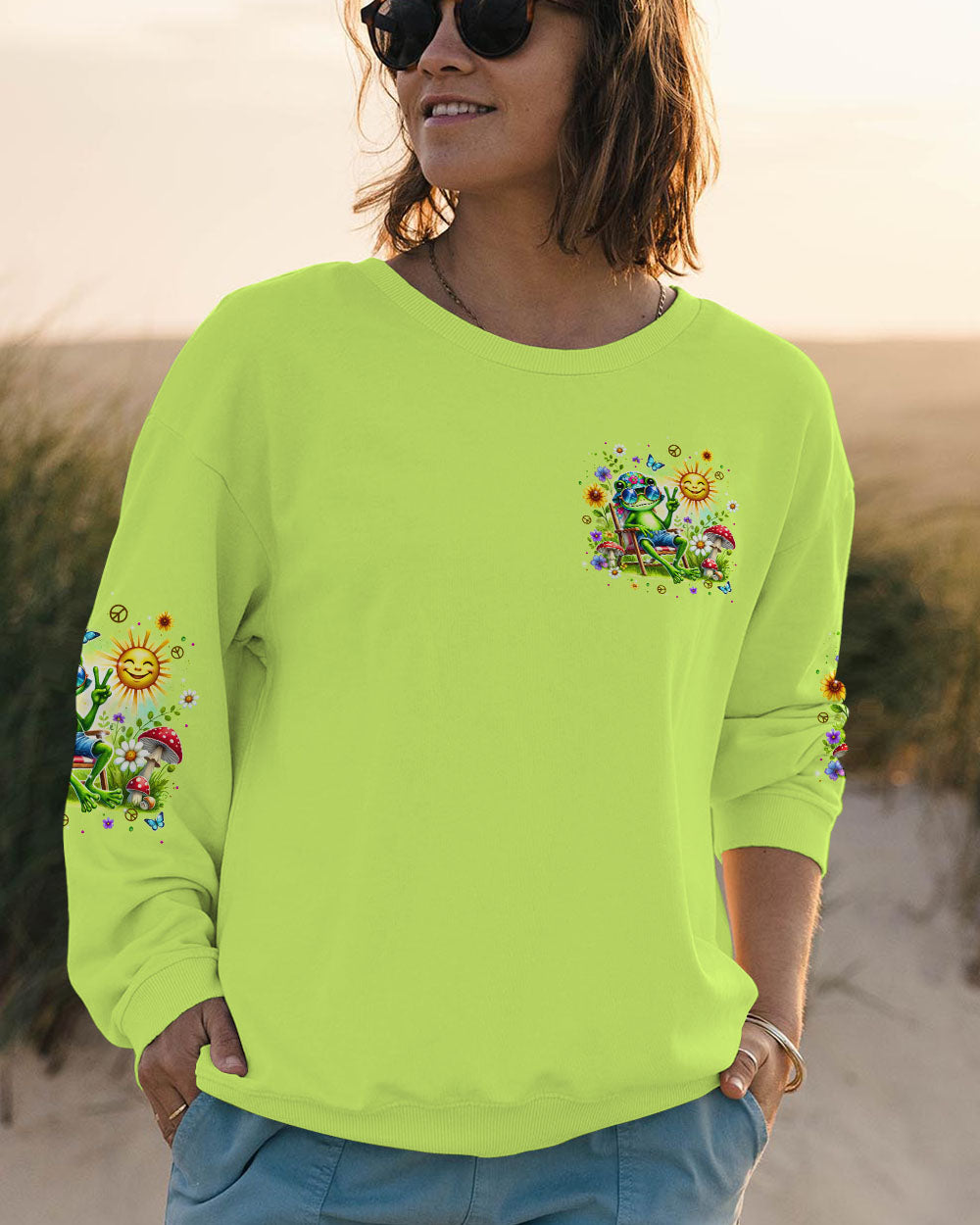 BE YOU THE WORLD WILL ADJUST FROG ALL OVER PRINT - TLPQ3107243