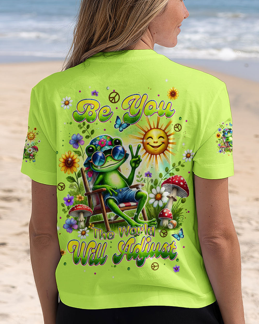 BE YOU THE WORLD WILL ADJUST FROG ALL OVER PRINT - TLPQ3107243