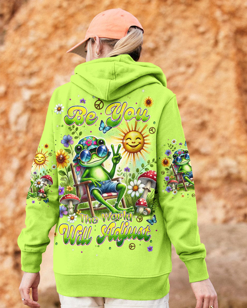 BE YOU THE WORLD WILL ADJUST FROG ALL OVER PRINT - TLPQ3107243