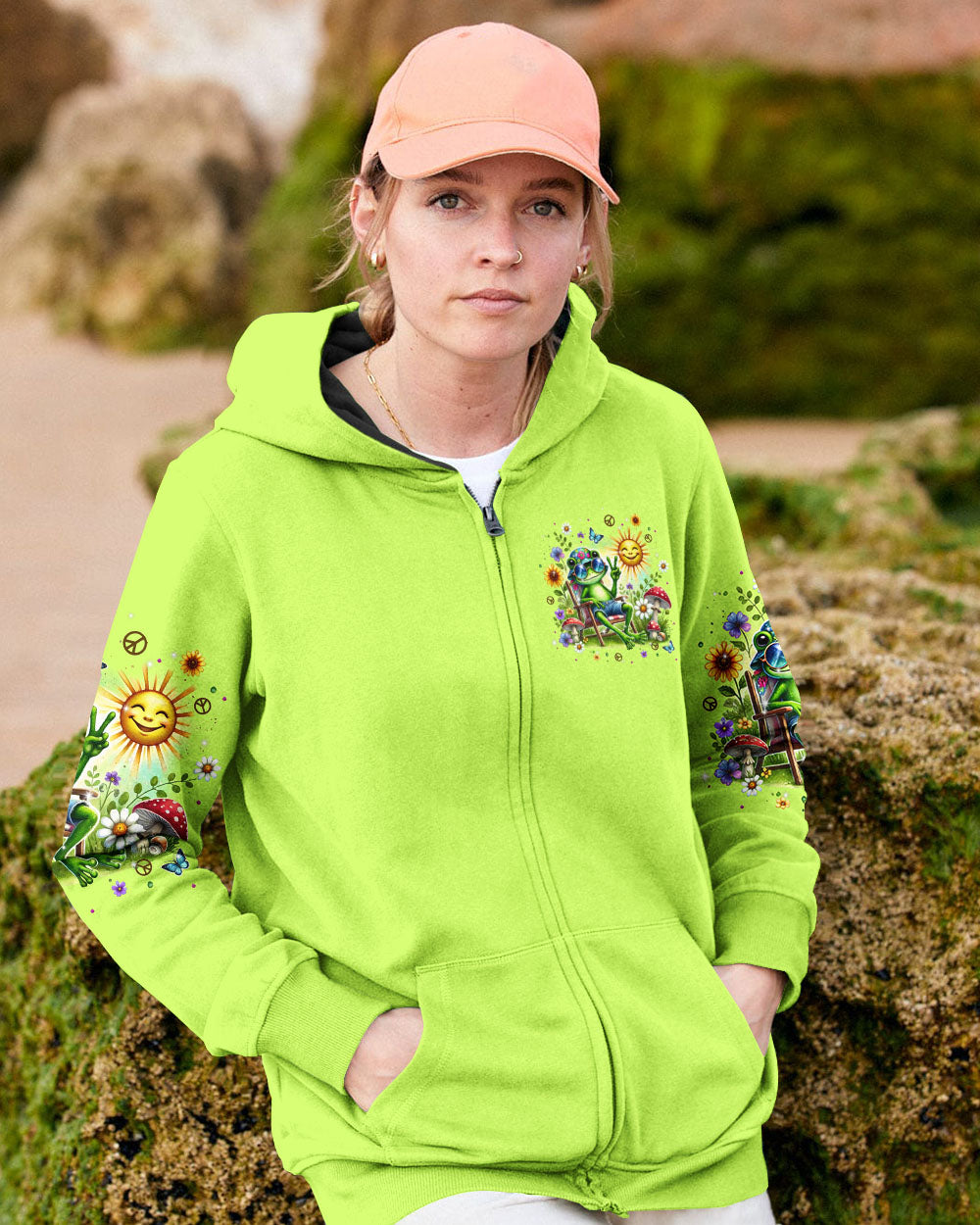 BE YOU THE WORLD WILL ADJUST FROG ALL OVER PRINT - TLPQ3107243