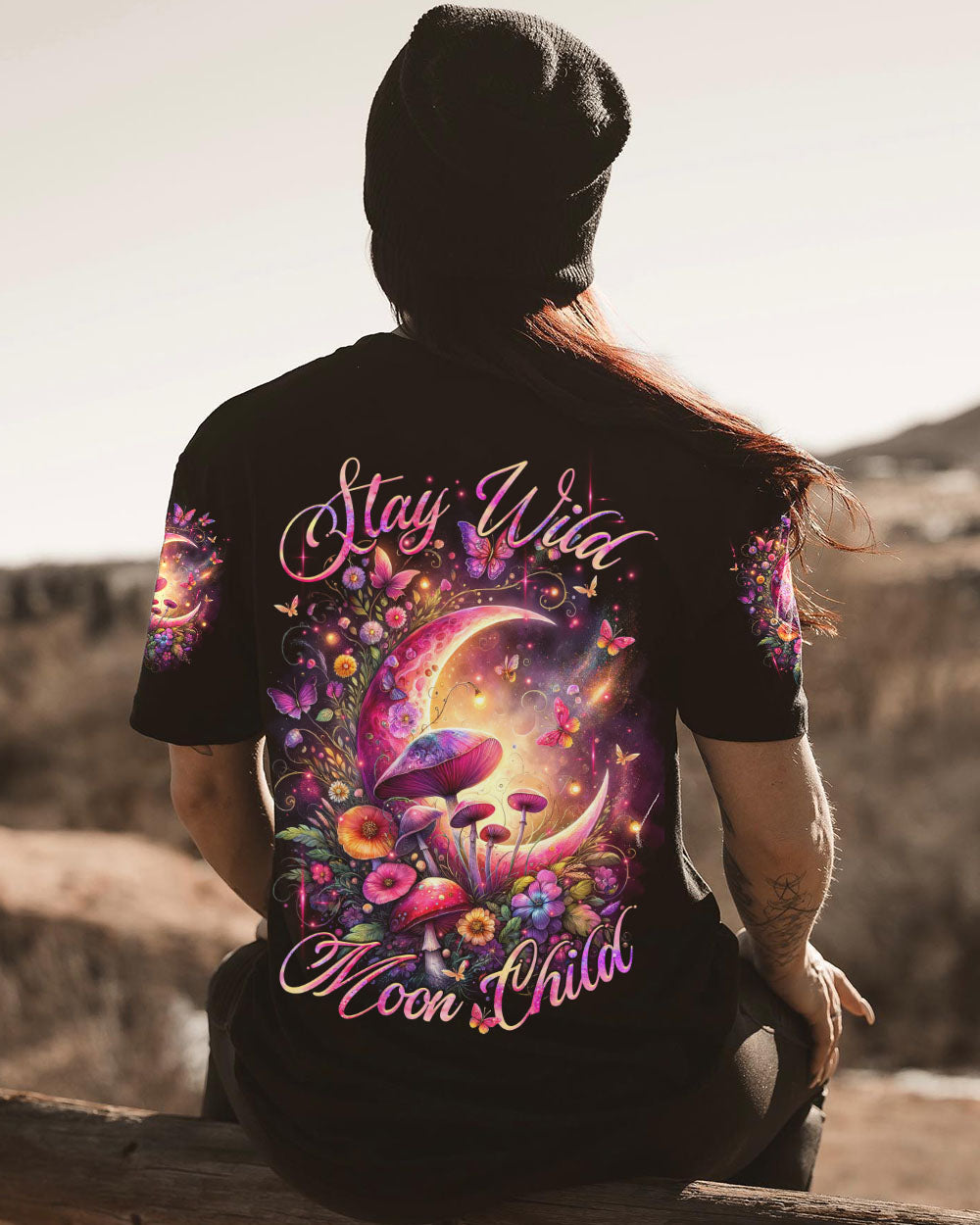 STAY WILD MOON CHILD CRESCENT MOON ALL OVER PRINT - TLTR0112231
