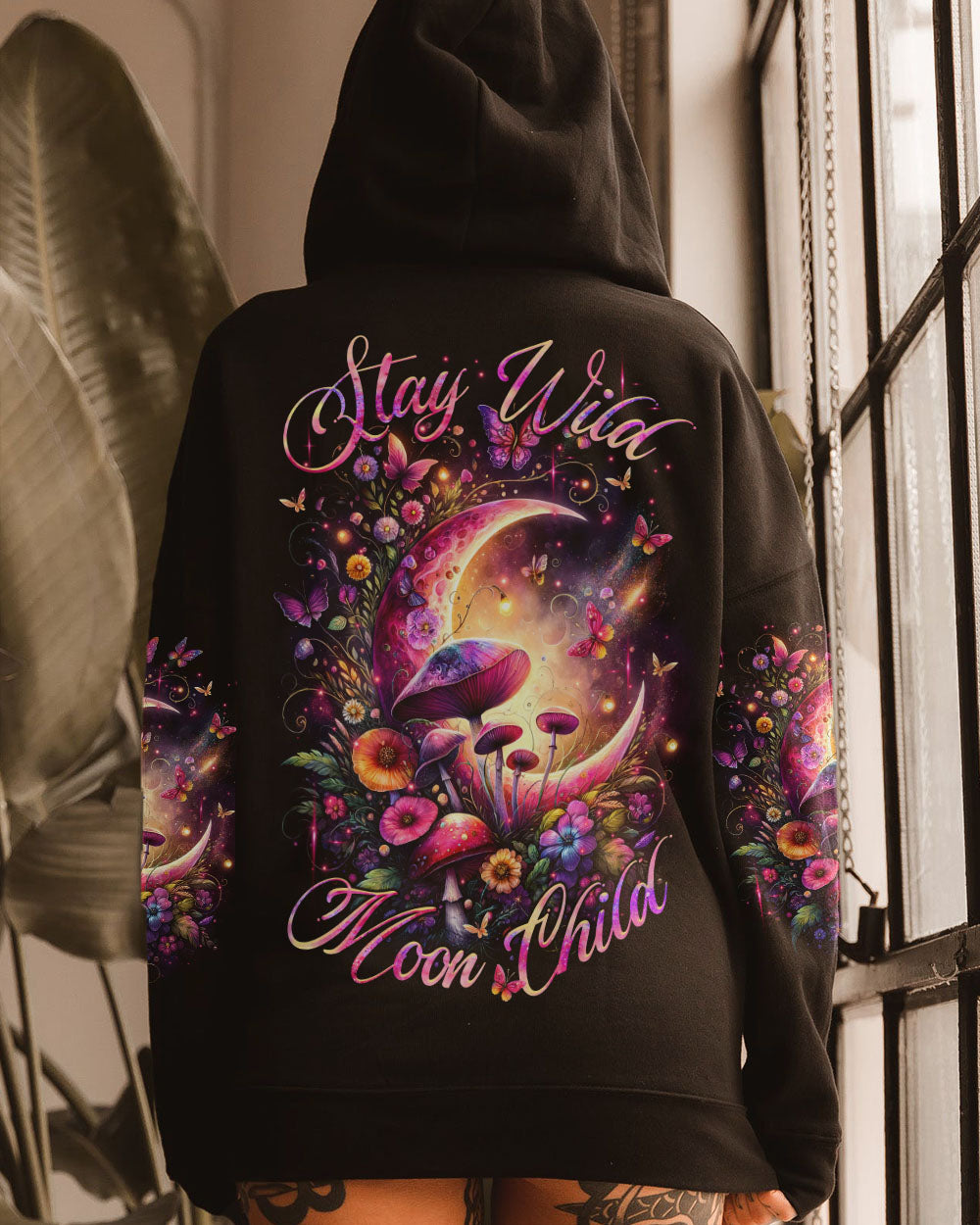 STAY WILD MOON CHILD CRESCENT MOON ALL OVER PRINT - TLTR0112231