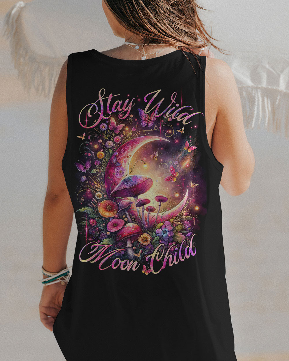 STAY WILD MOON CHILD CRESCENT MOON ALL OVER PRINT - TLTR0112231