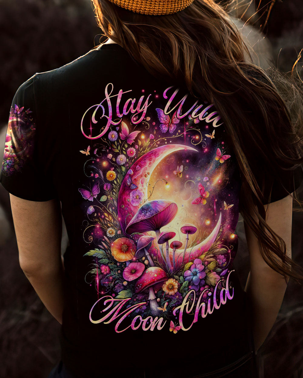 STAY WILD MOON CHILD CRESCENT MOON ALL OVER PRINT - TLTR0112231