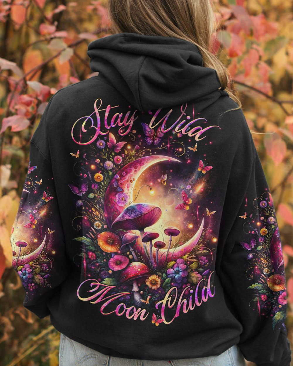 STAY WILD MOON CHILD CRESCENT MOON ALL OVER PRINT - TLTR0112231