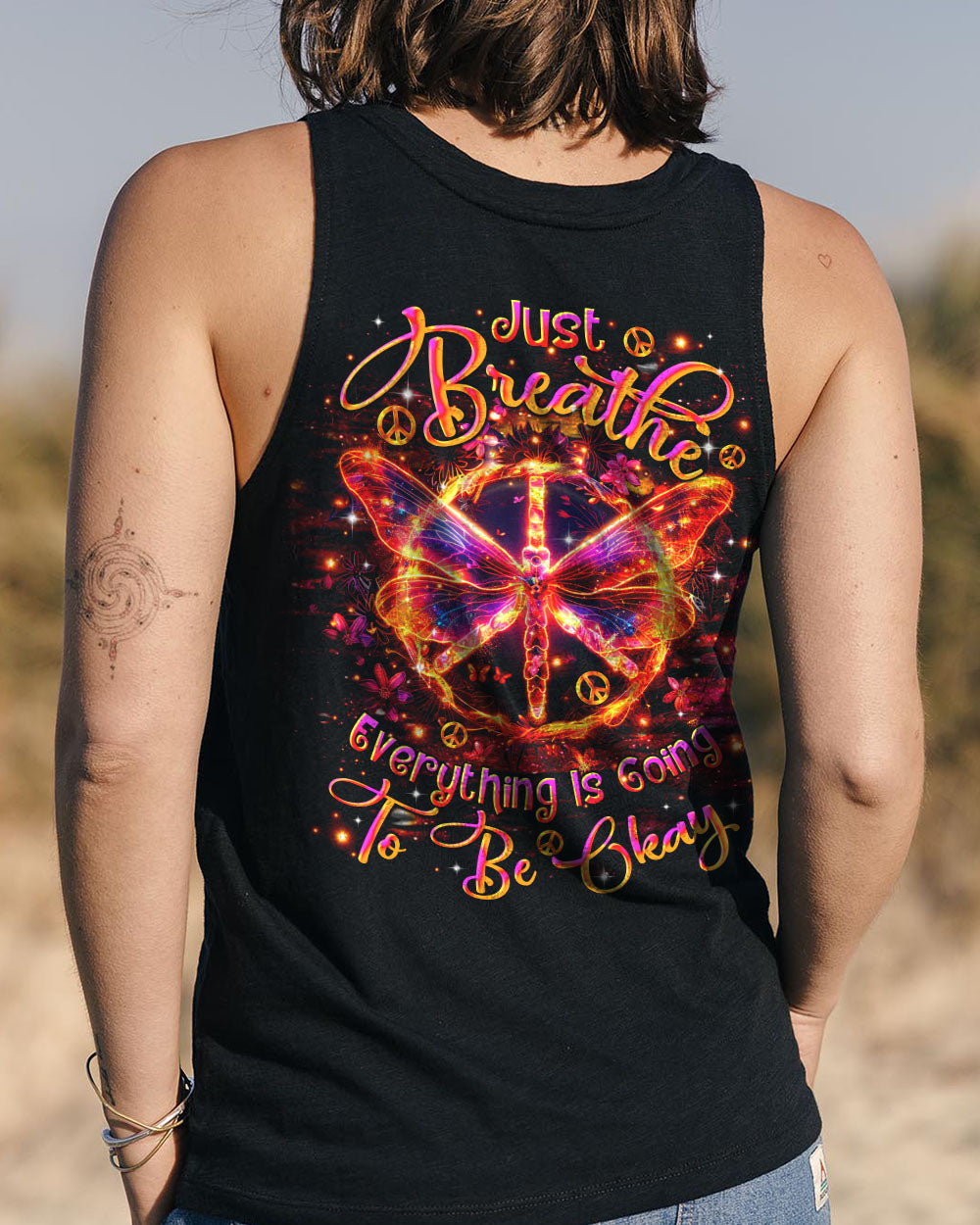 JUST BREATHE DRAGONFLY ALL OVER PRINT - TLTR0201254