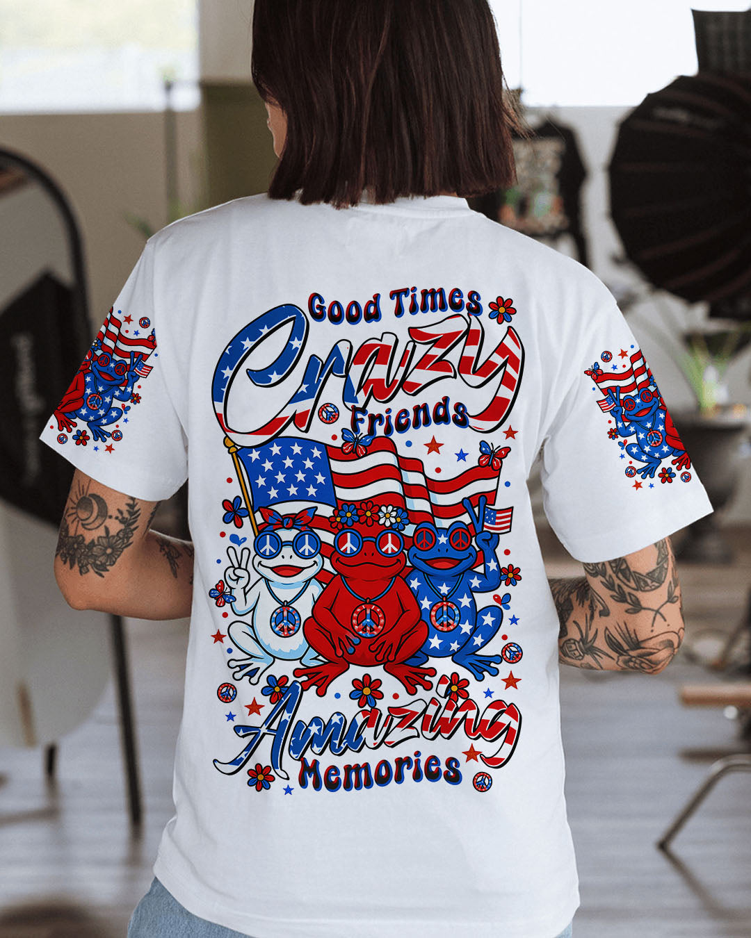 GOOD TIMES CRAZY FRIEND FROG ALL OVER PRINT - TLTR0206253