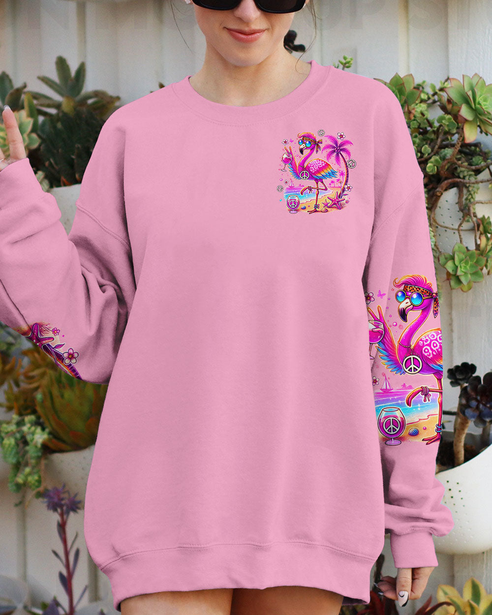 PRETTY IN PINK FLAMINGO ALL OVER PRINT - TLTR0207243