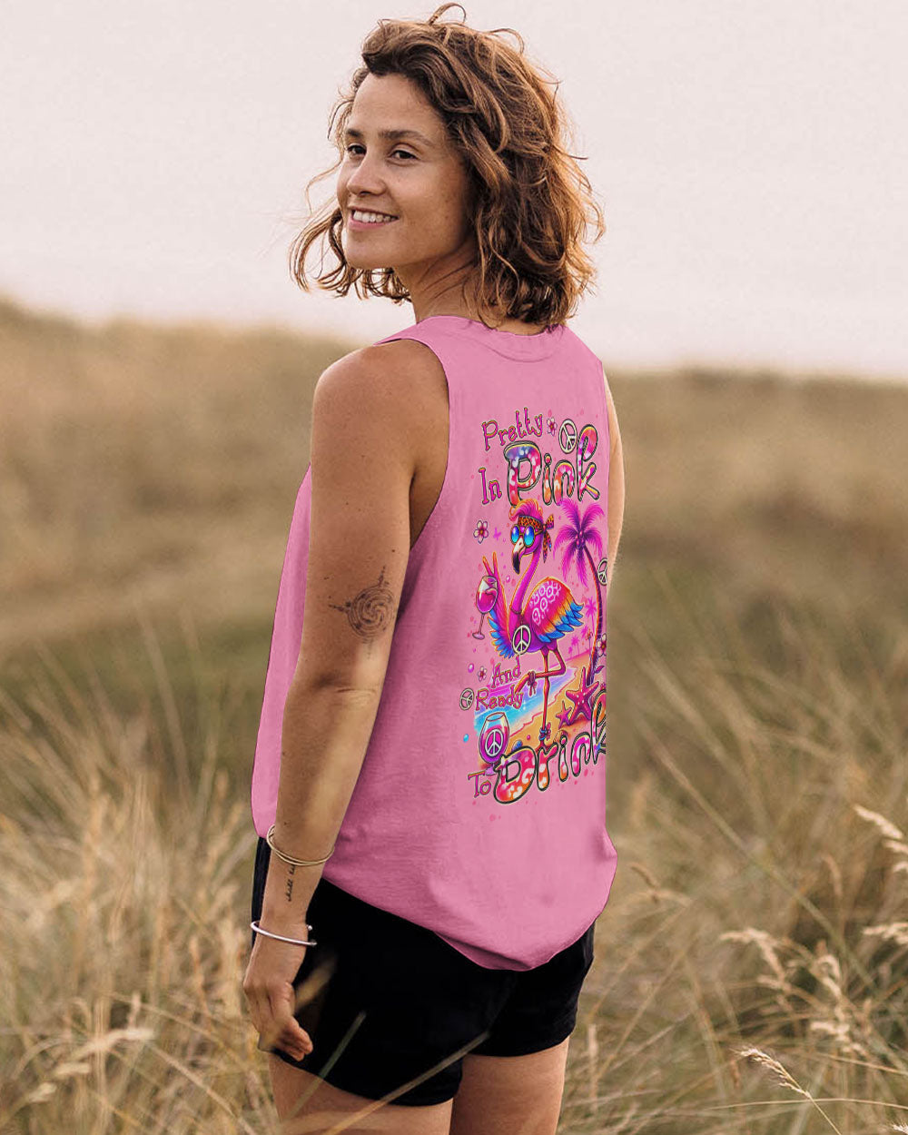 PRETTY IN PINK FLAMINGO ALL OVER PRINT - TLTR0207243
