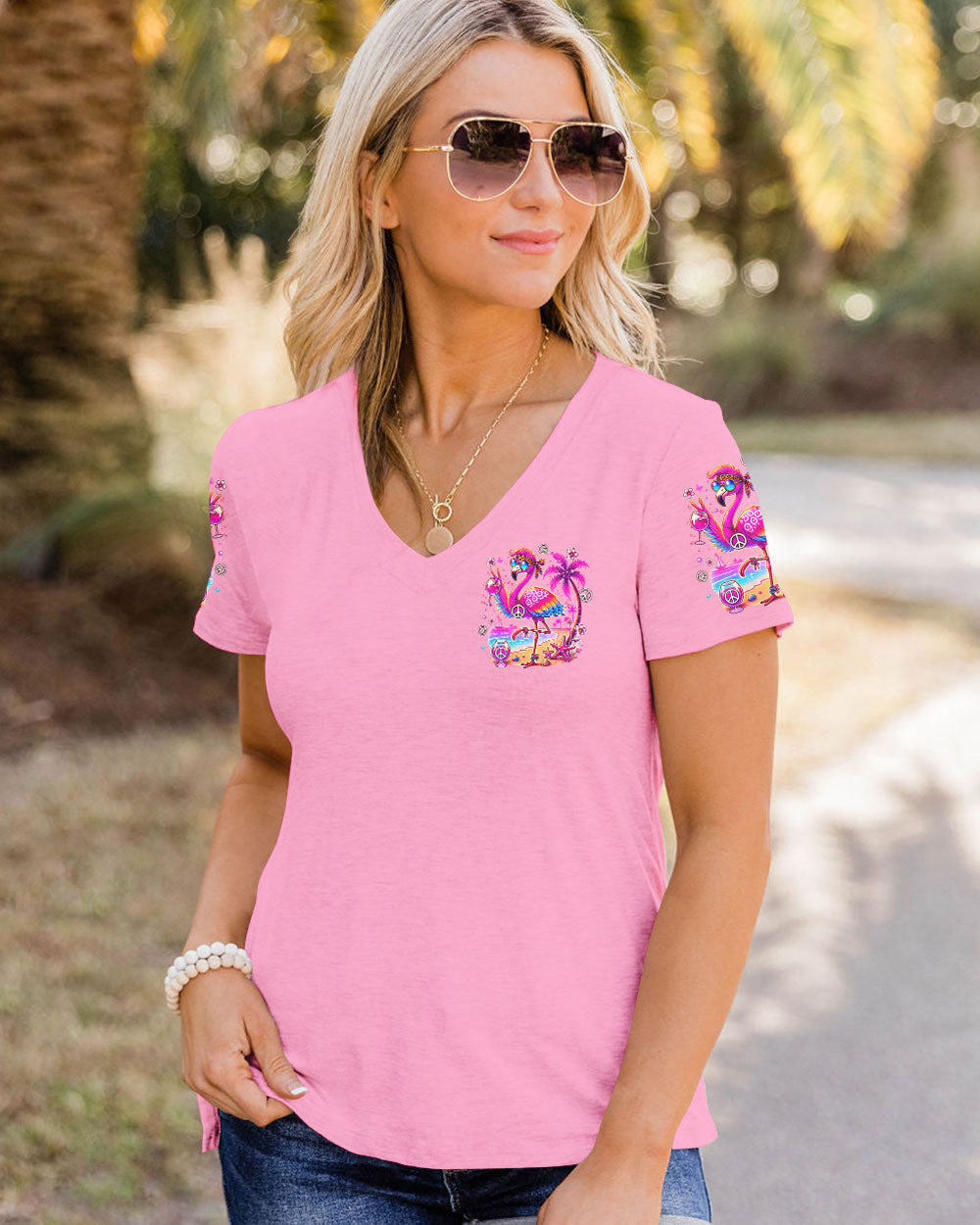 PRETTY IN PINK FLAMINGO ALL OVER PRINT - TLTR0207243