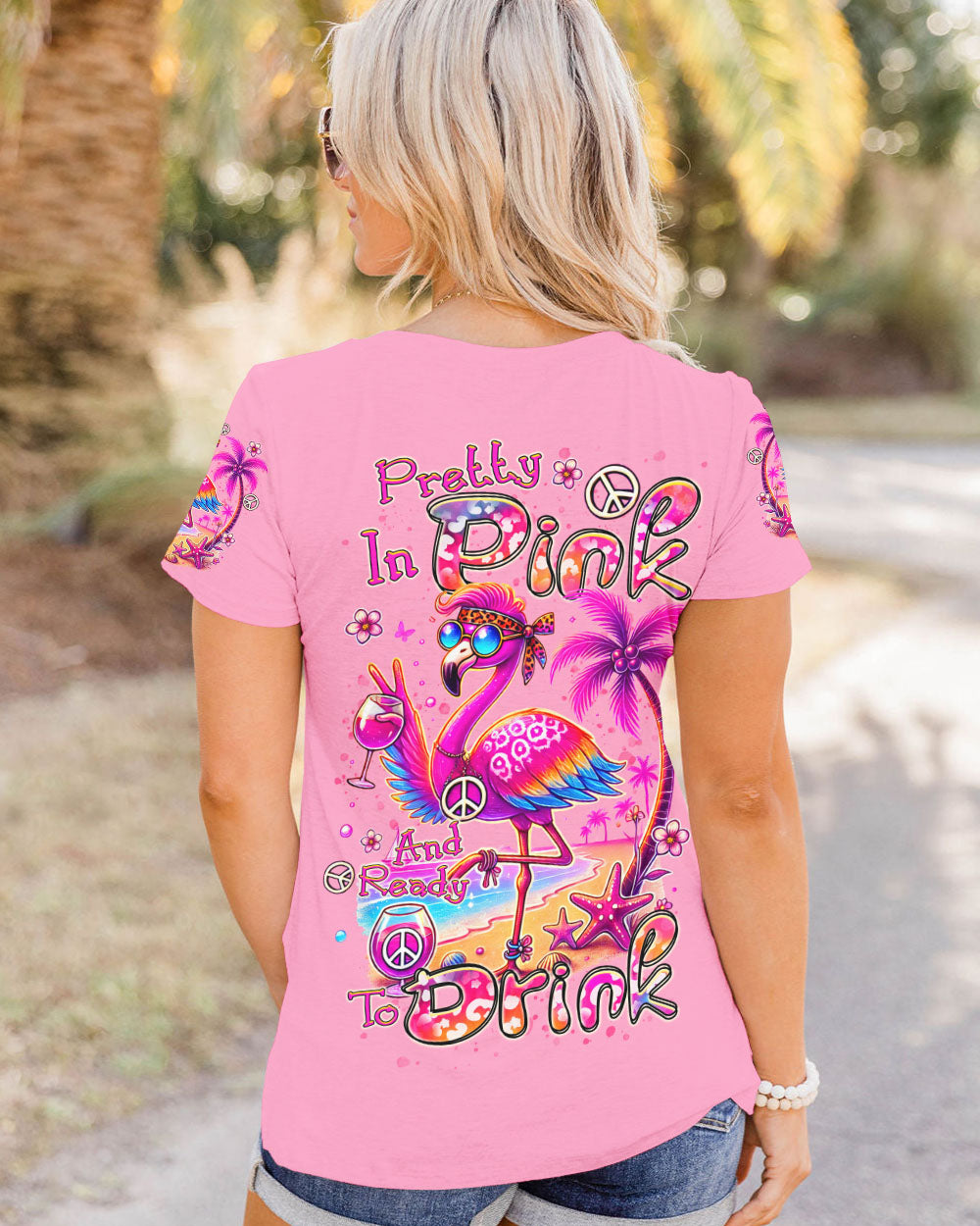 PRETTY IN PINK FLAMINGO ALL OVER PRINT - TLTR0207243