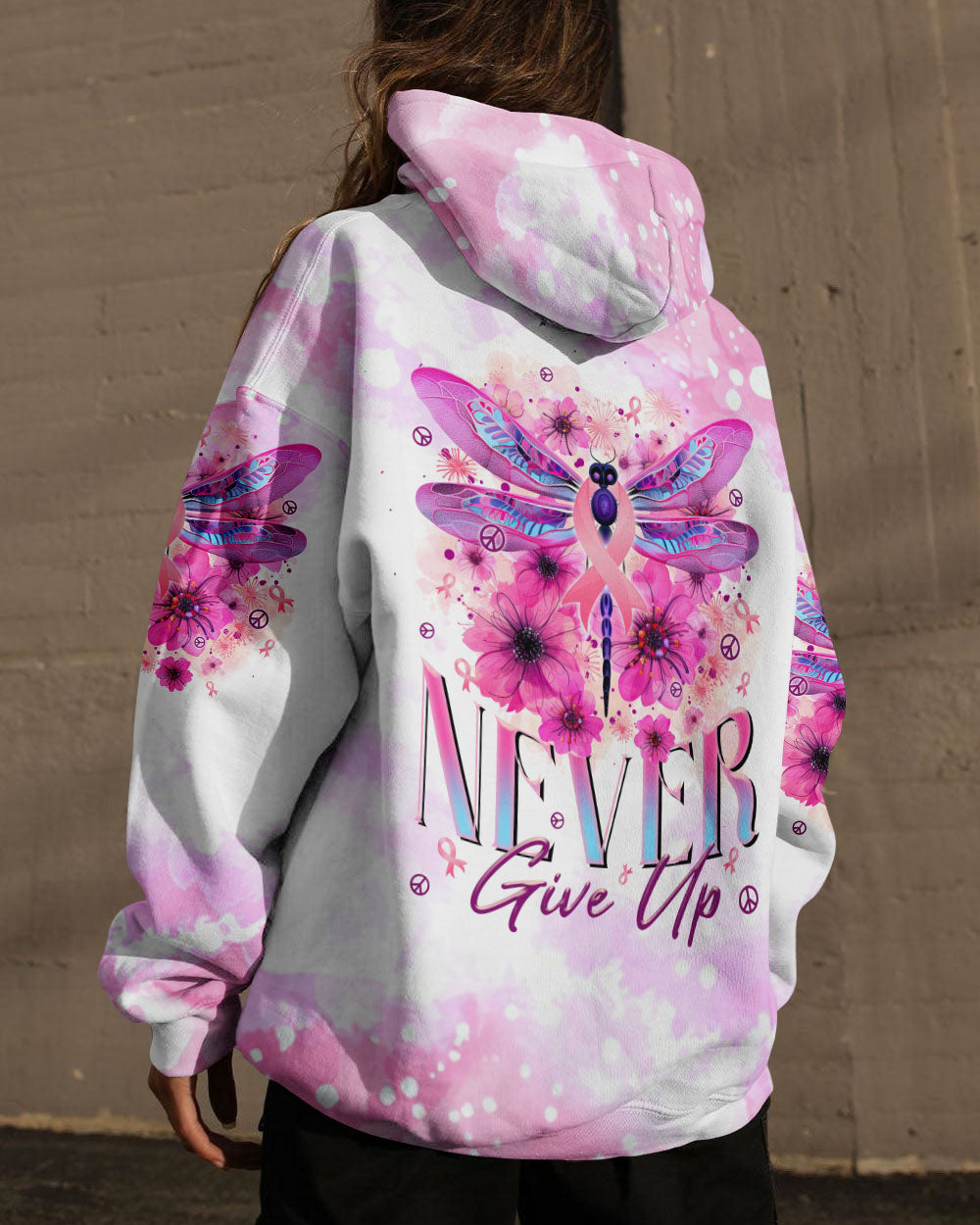 NEVER GIVE UP DRAGONLY ALL OVER PRINT - TLTR0208232