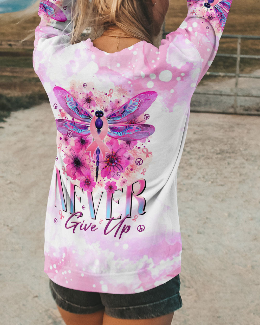 NEVER GIVE UP DRAGONLY ALL OVER PRINT - TLTR0208232