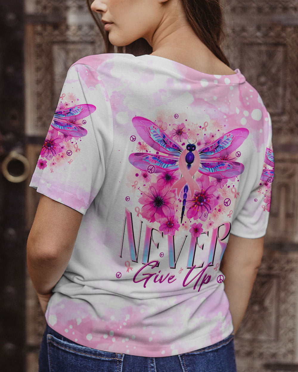 NEVER GIVE UP DRAGONLY ALL OVER PRINT - TLTR0208232