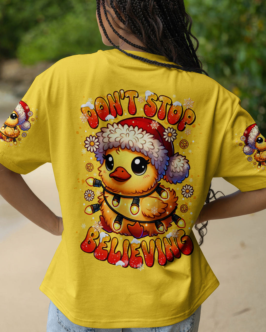 DON'T STOP BELIEVING DUCK CHRISTMAS ALL OVER PRINT - TLTR0210251
