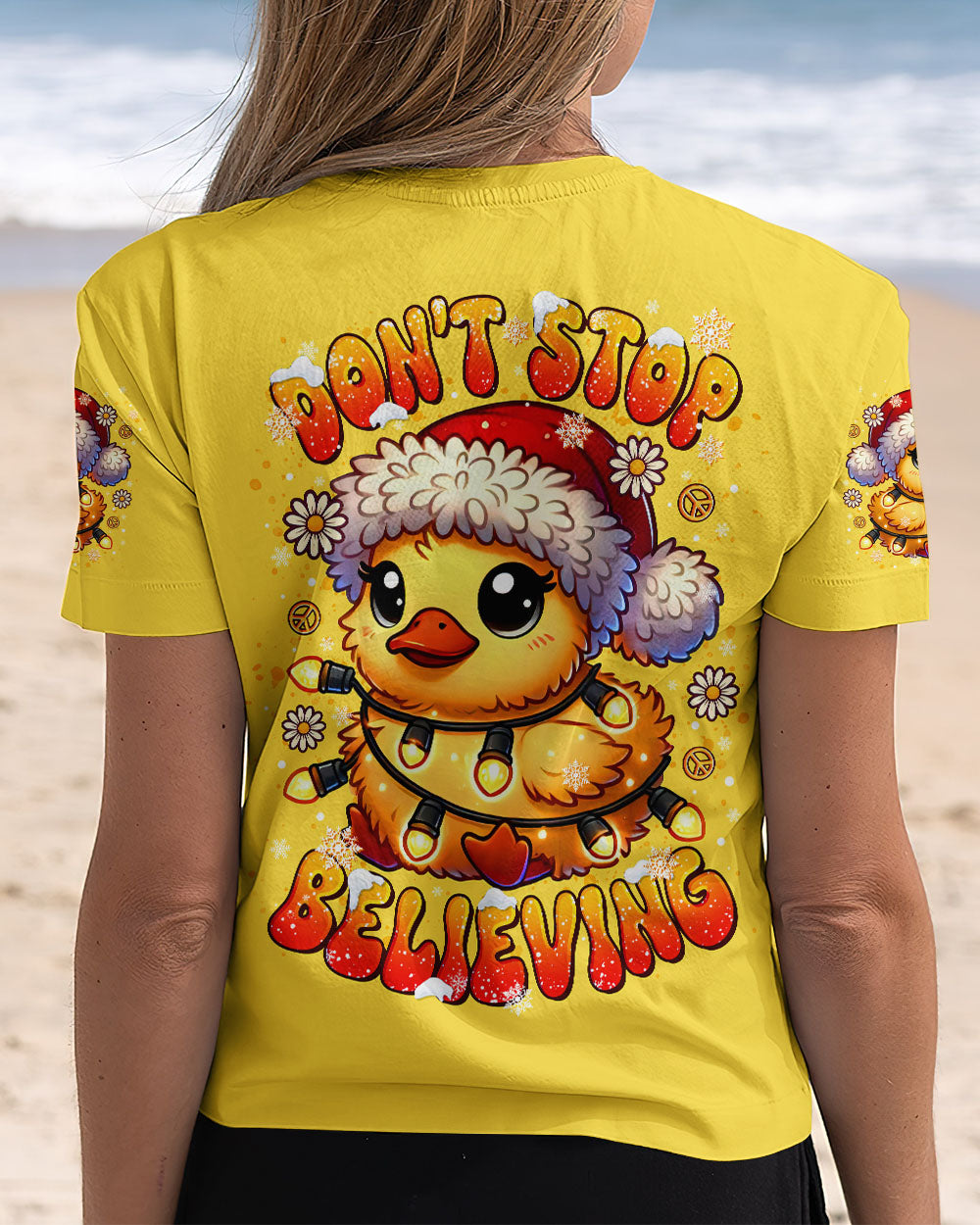 DON'T STOP BELIEVING DUCK CHRISTMAS ALL OVER PRINT - TLTR0210251