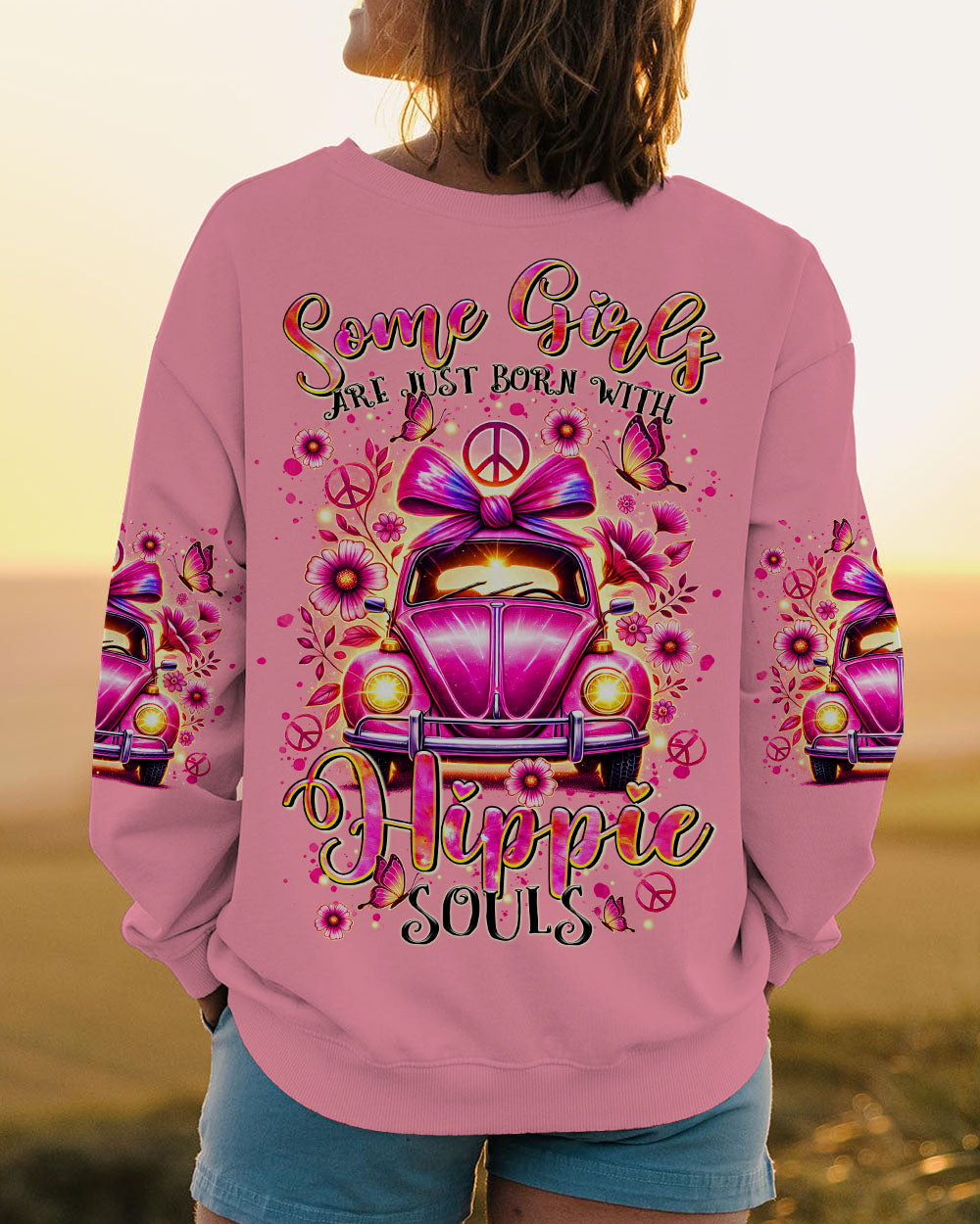 SOME GIRLS ARE JUST BORN WITH HIPPIE SOULS ALL OVER PRINT - TLTR0307245