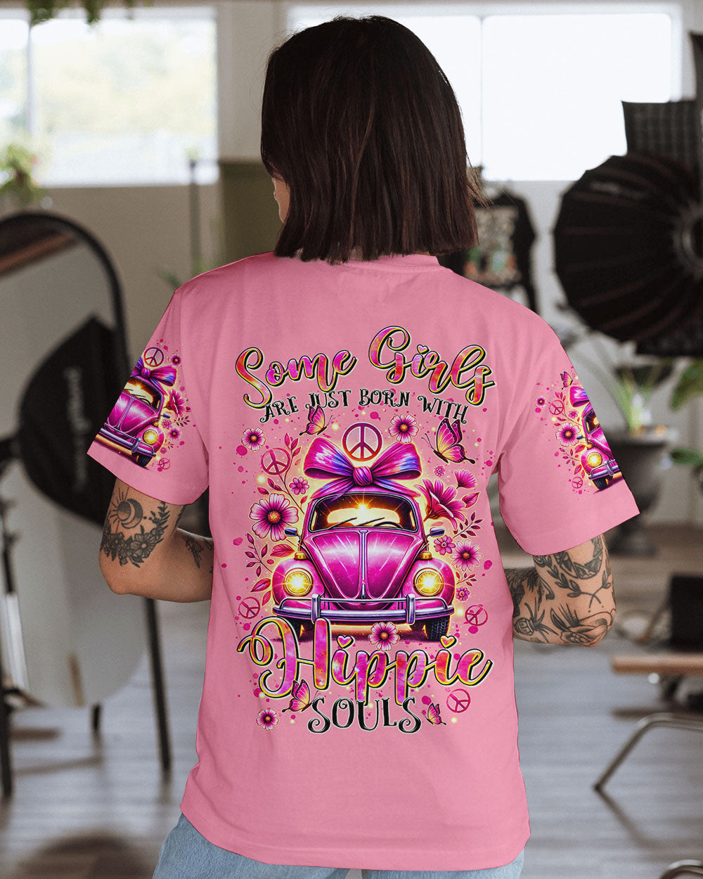 SOME GIRLS ARE JUST BORN WITH HIPPIE SOULS ALL OVER PRINT - TLTR0307245