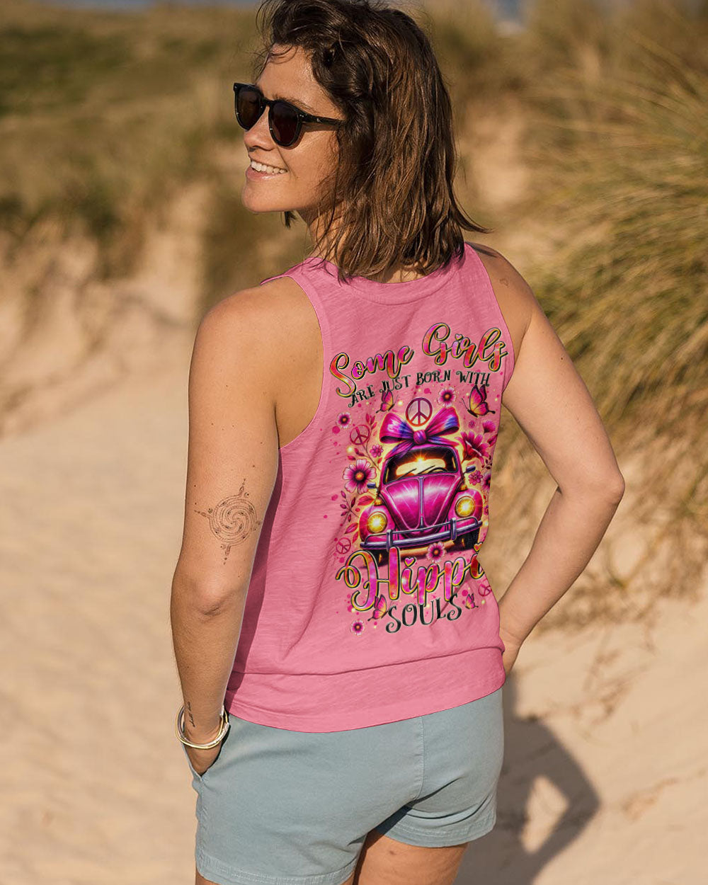 SOME GIRLS ARE JUST BORN WITH HIPPIE SOULS ALL OVER PRINT - TLTR0307245