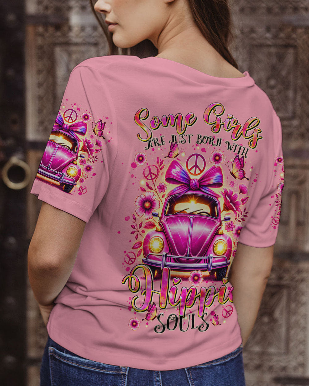 SOME GIRLS ARE JUST BORN WITH HIPPIE SOULS ALL OVER PRINT - TLTR0307245