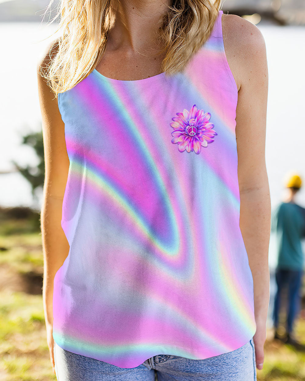 PEACE Y'ALL FLOWER TIE DYE ALL OVER PRINT - TLTR0407231