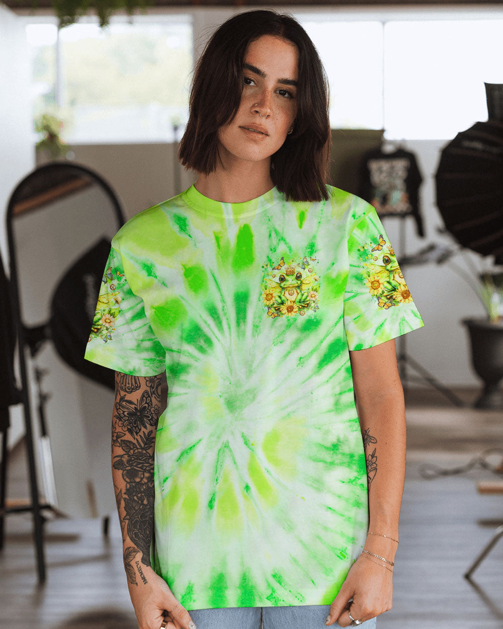 BE YOU THE WORLD WILL ADJUST FROG TIE DYE ALL OVER PRINT - TLTR0407244