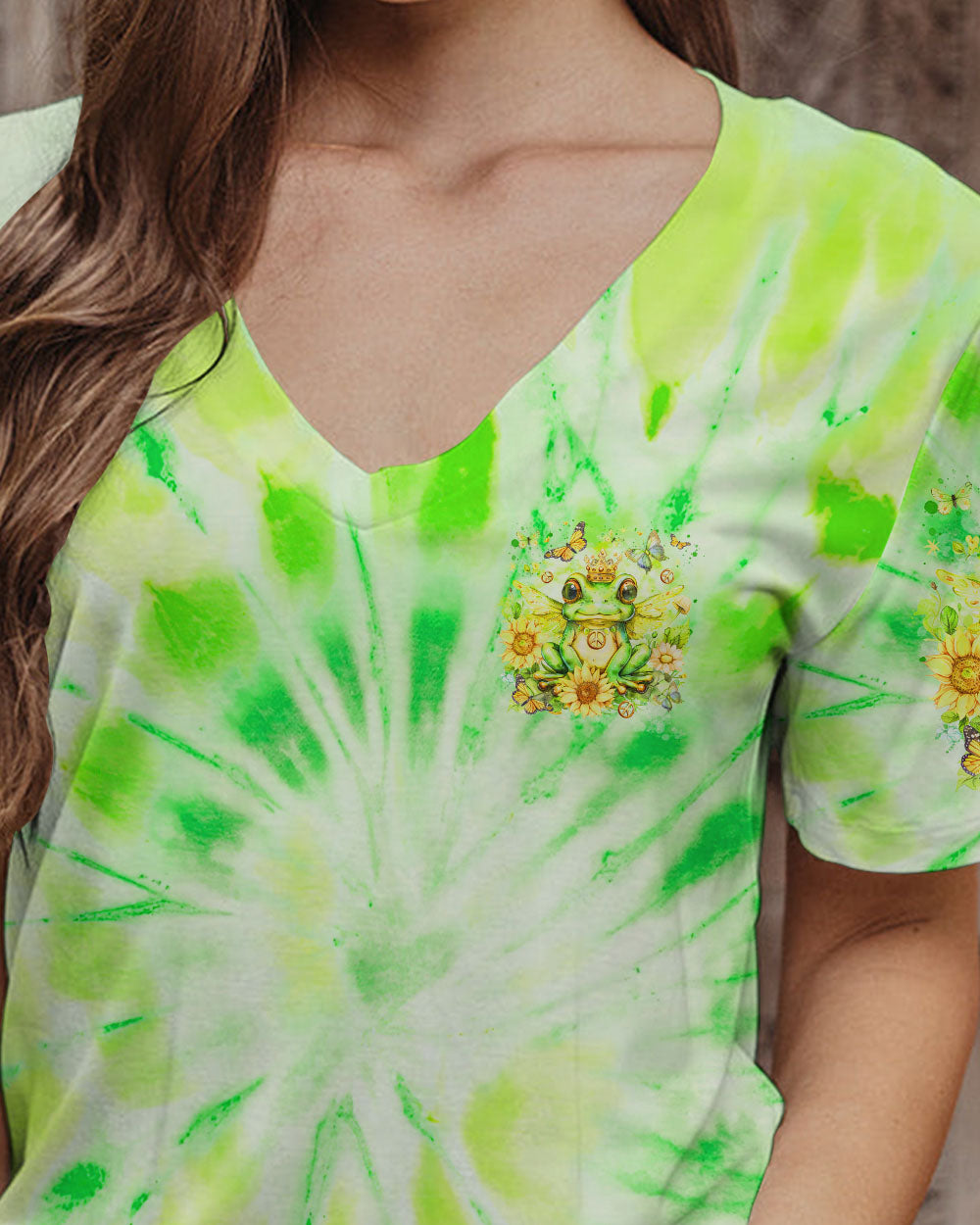 BE YOU THE WORLD WILL ADJUST FROG TIE DYE ALL OVER PRINT - TLTR0407244