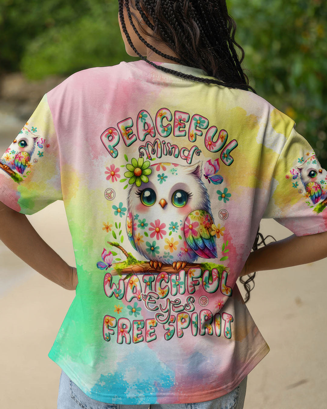 PEACEFUL MIND OWL ALL OVER PRINT - TLTR0407252