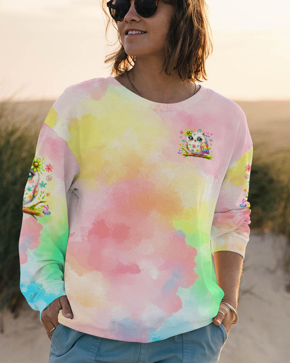 PEACEFUL MIND OWL ALL OVER PRINT - TLTR0407252