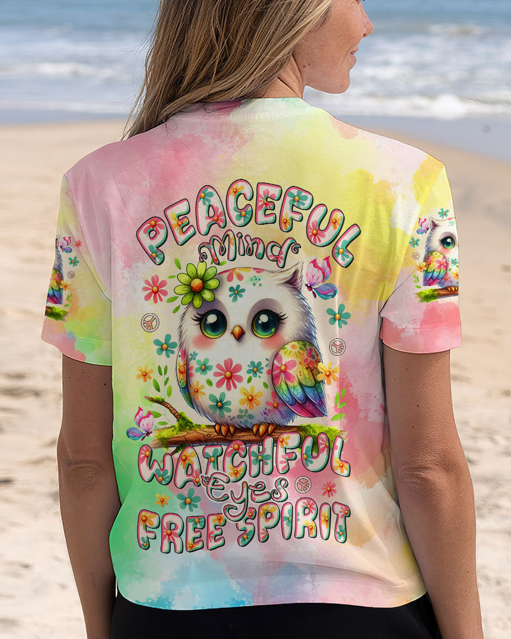 PEACEFUL MIND OWL ALL OVER PRINT - TLTR0407252