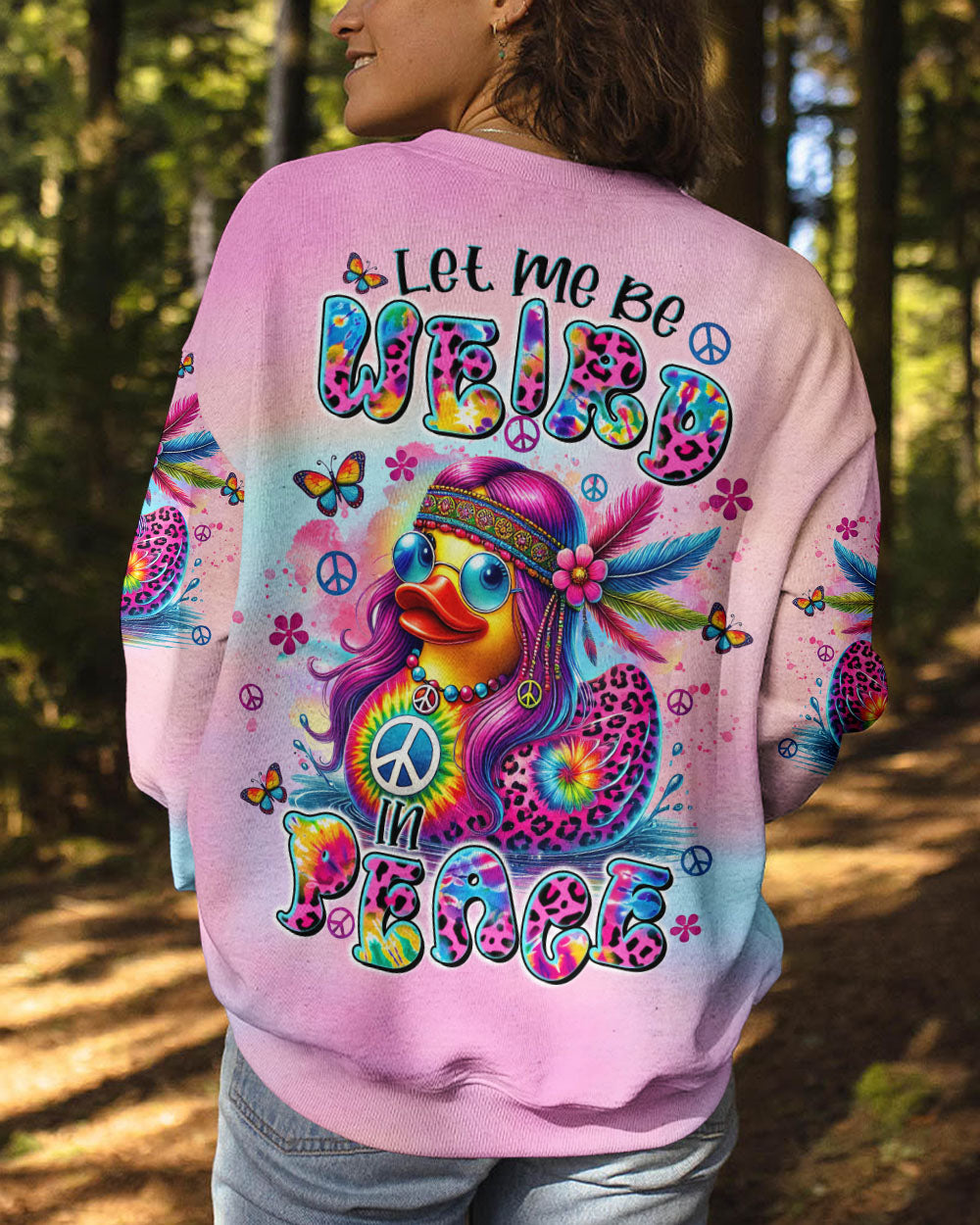 LET ME BE WEIRD IN PEACE DUCK ALL OVER PRINT - TLTR0409244