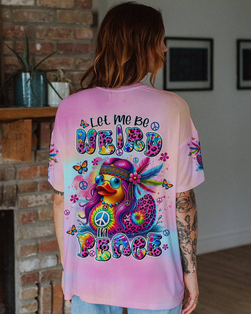 LET ME BE WEIRD IN PEACE DUCK ALL OVER PRINT - TLTR0409244