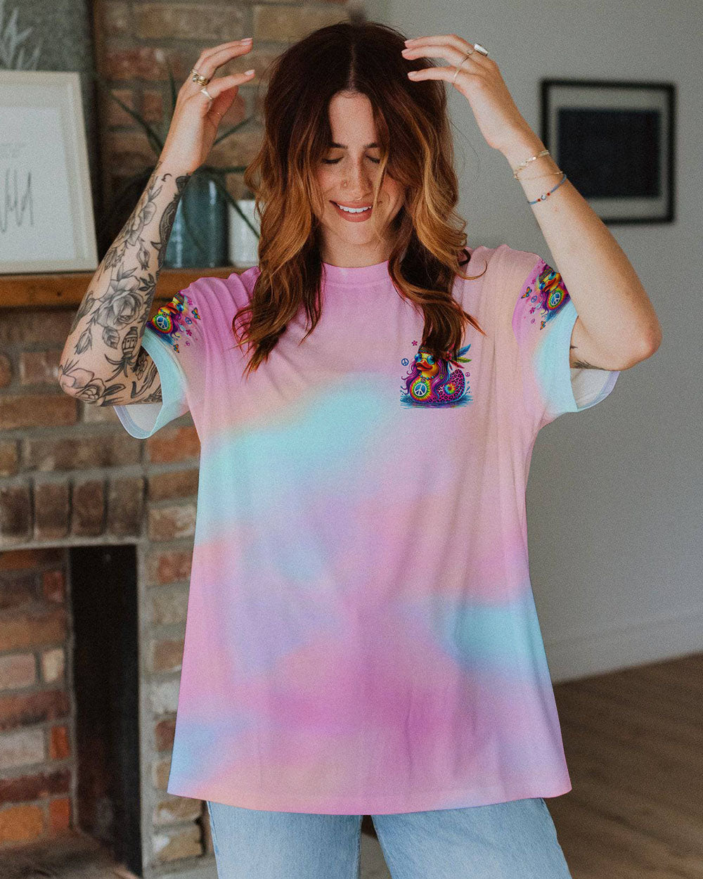 LET ME BE WEIRD IN PEACE DUCK ALL OVER PRINT - TLTR0409244