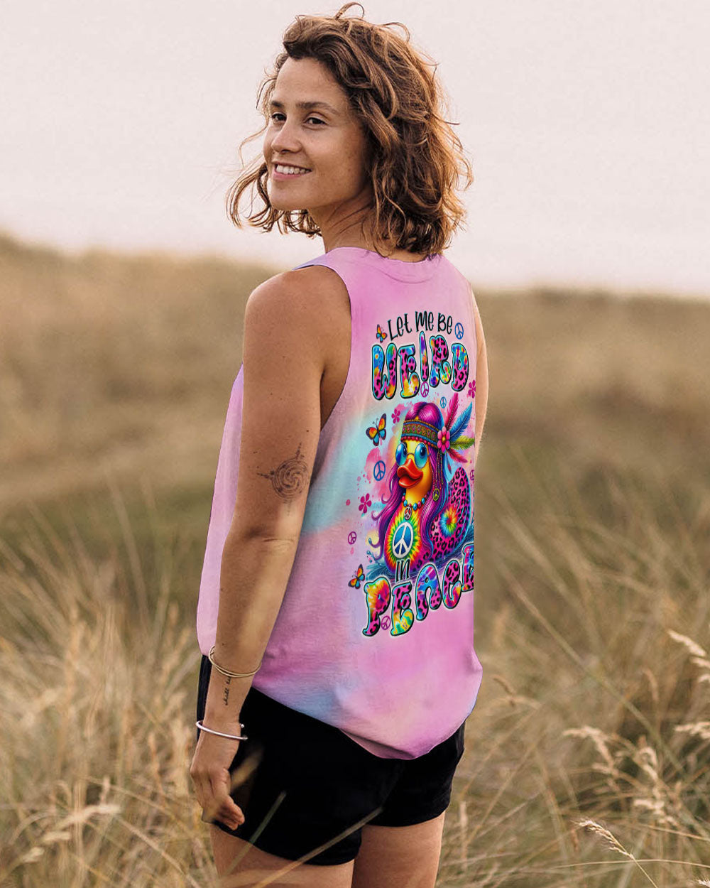 LET ME BE WEIRD IN PEACE DUCK ALL OVER PRINT - TLTR0409244