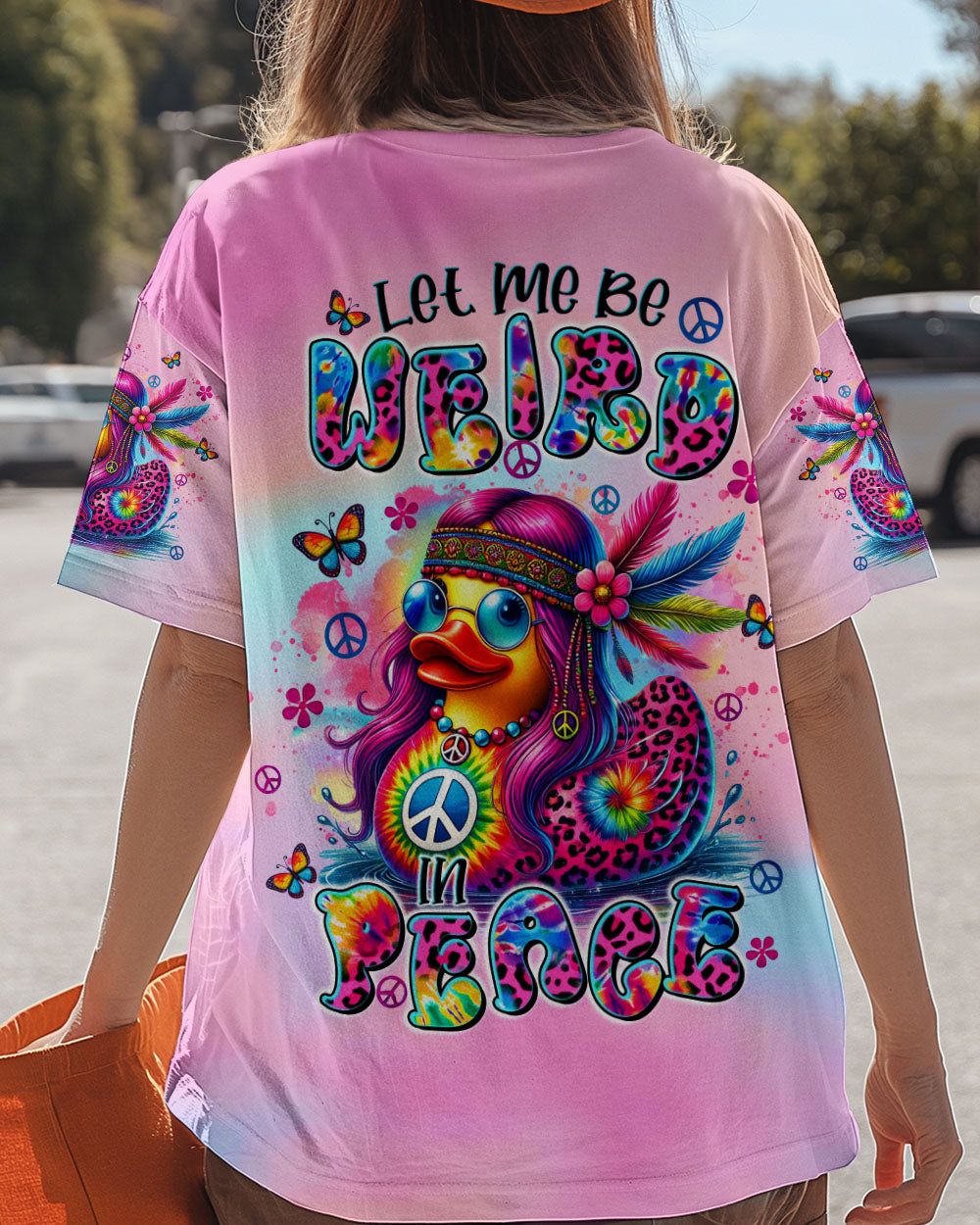 LET ME BE WEIRD IN PEACE DUCK ALL OVER PRINT - TLTR0409244