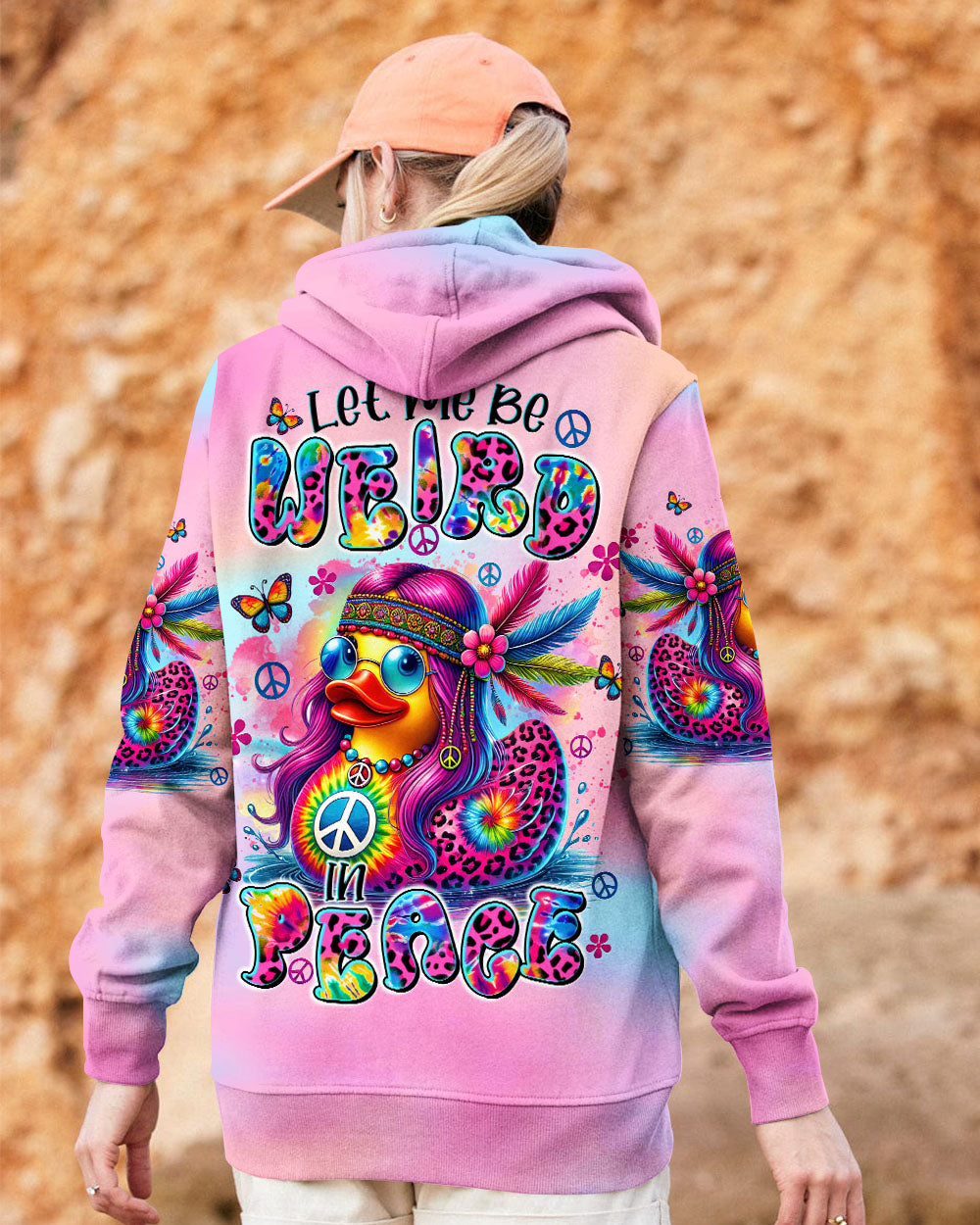 LET ME BE WEIRD IN PEACE DUCK ALL OVER PRINT - TLTR0409244