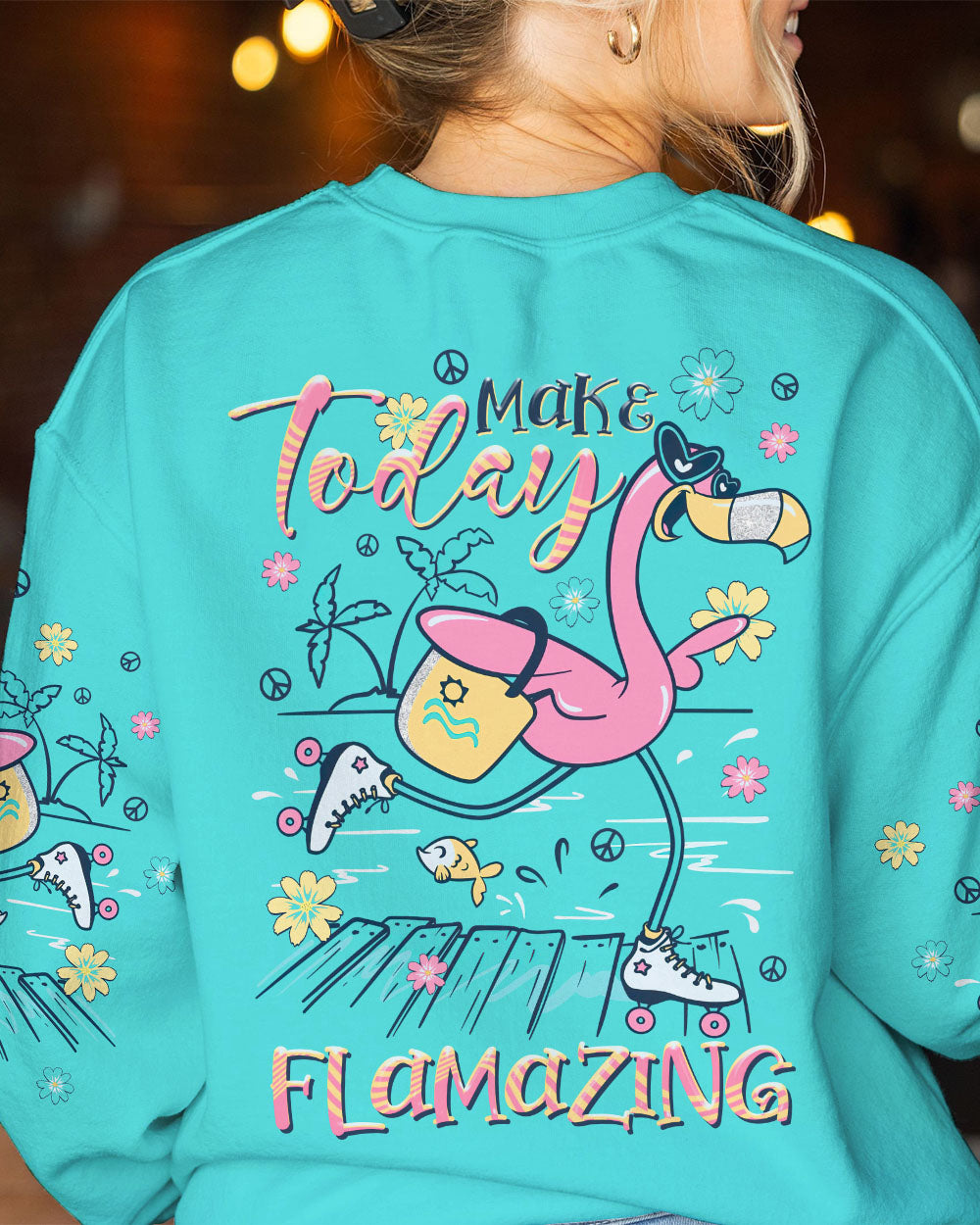MAKE TODAY FLAMAZING FLAMINGO ALL OVER PRINT - TLTR0507232