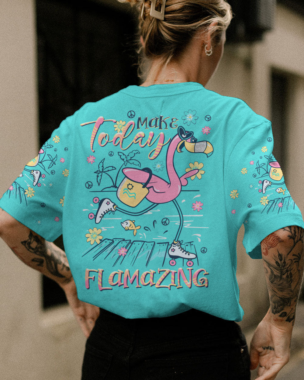 MAKE TODAY FLAMAZING FLAMINGO ALL OVER PRINT - TLTR0507232