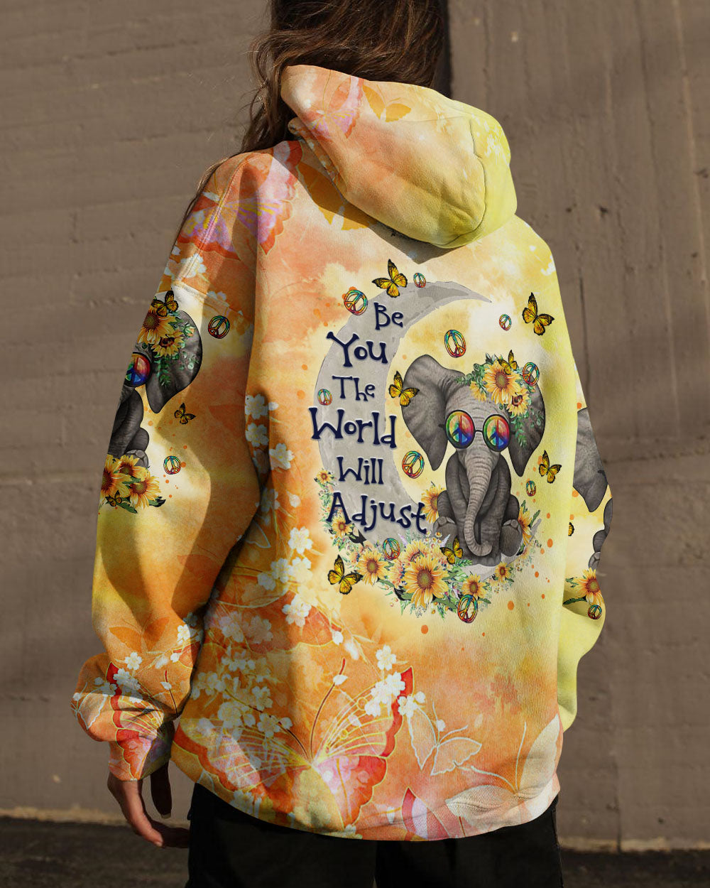 BE YOU THE WORLD WILL ADJUST ELEPHANT ALL OVER PRINT - TLTR0509231