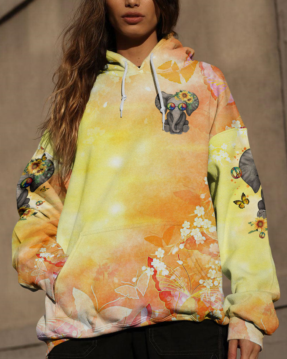 BE YOU THE WORLD WILL ADJUST ELEPHANT ALL OVER PRINT - TLTR0509231