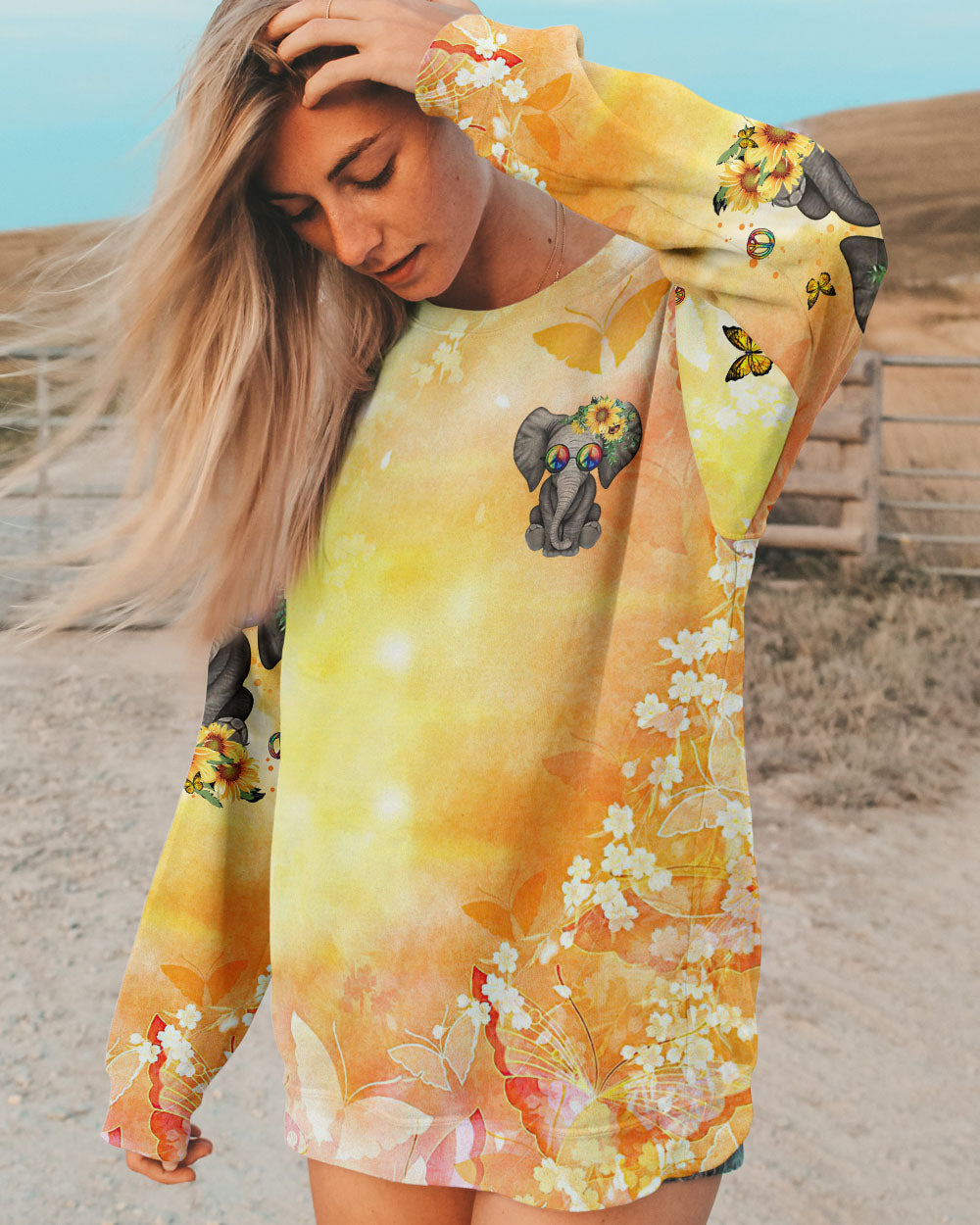 BE YOU THE WORLD WILL ADJUST ELEPHANT ALL OVER PRINT - TLTR0509231