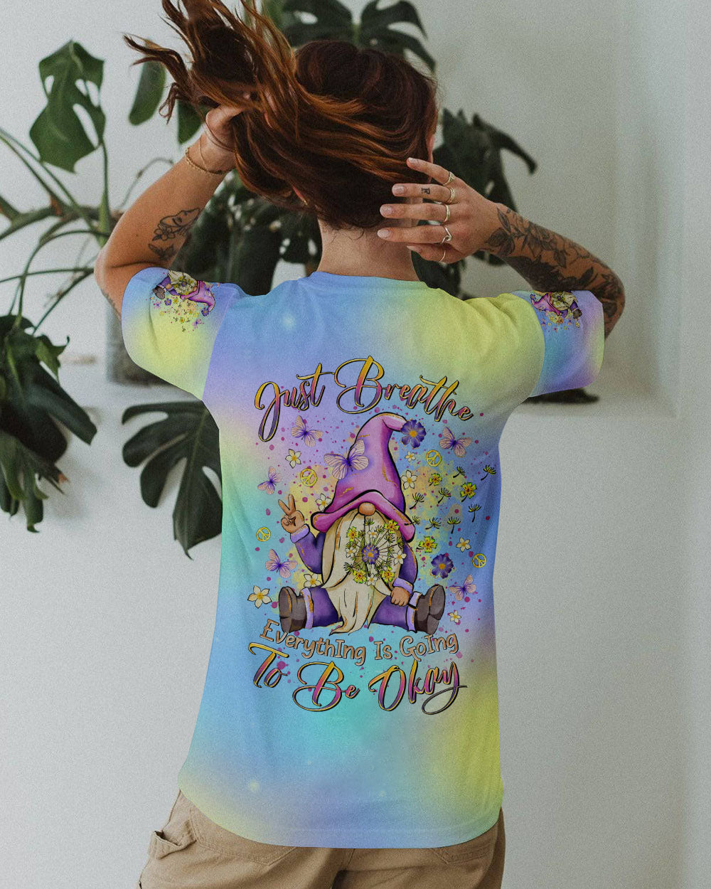 JUST BREATHE GNOME ALL OVER PRINT  - TLTR0510244