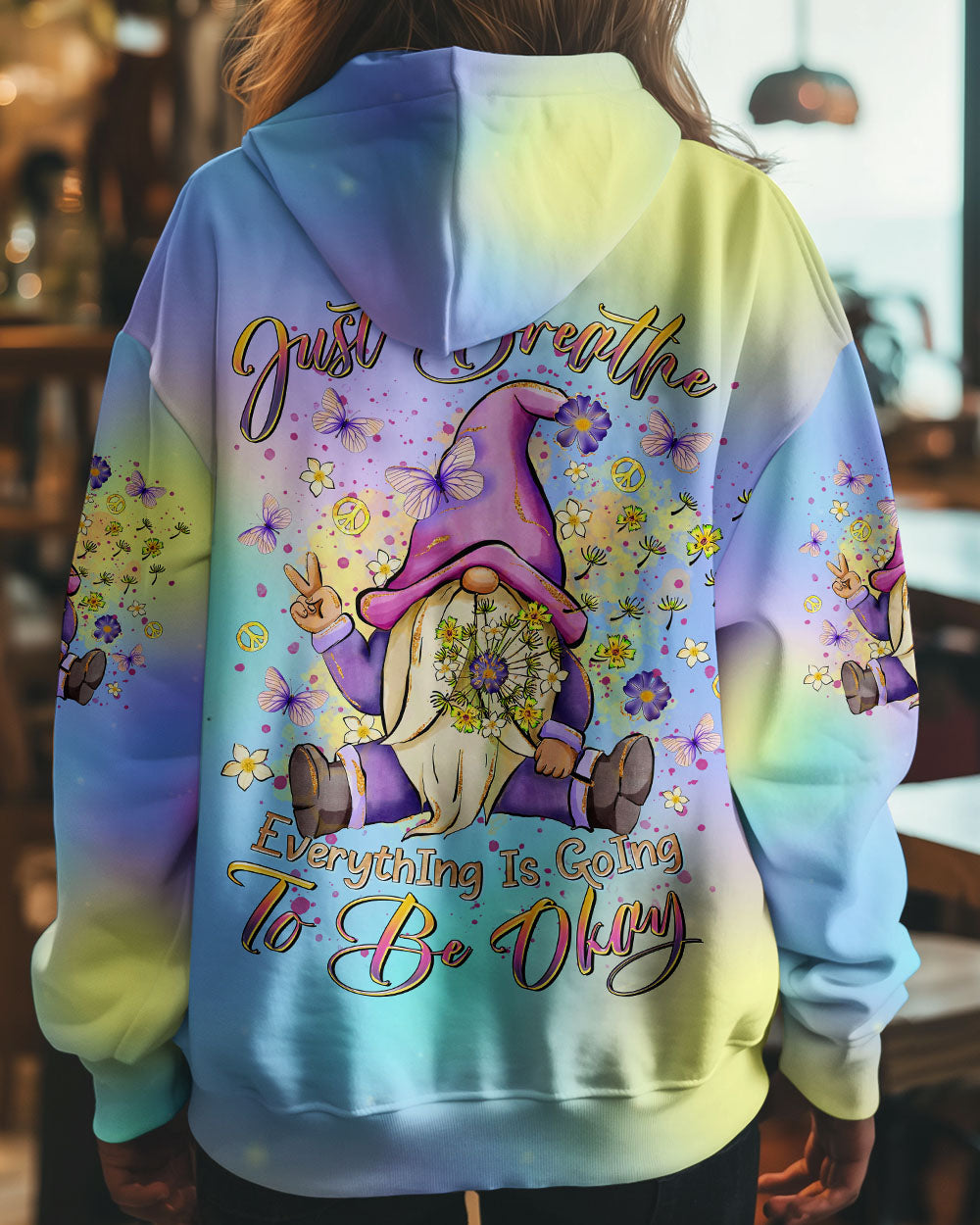 JUST BREATHE GNOME ALL OVER PRINT  - TLTR0510244
