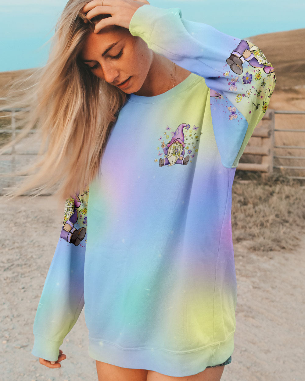 JUST BREATHE GNOME ALL OVER PRINT  - TLTR0510244