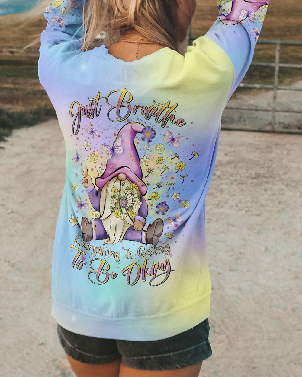 JUST BREATHE GNOME ALL OVER PRINT  - TLTR0510244